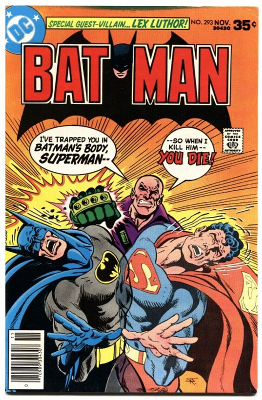 Batman #293 (DC Comics, 1977), raw comic book in VF/NM condition — front cover