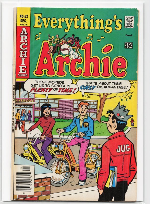 Everything's Archie #62 (Archie Comics, 1977), raw, ungraded comic book — front cover