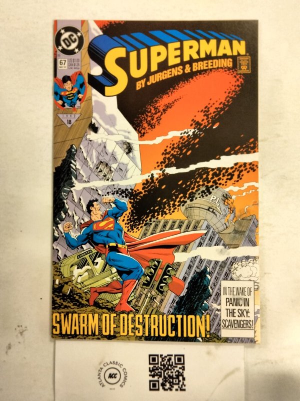 Superman #67 (DC Comics), raw comic book in NM condition — front cover