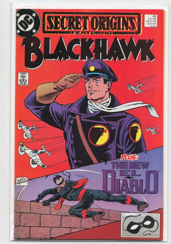 Secret Origins #45 (1989), raw, ungraded comic book — front cover