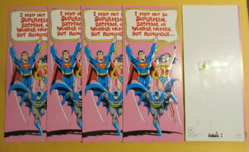 1978 Superman Mark 1 Greeting Card #41 NM 9.4 LOT of 5 Batman & Wonder Woman (1978), raw comic book in NM 9.4 condition — front cover