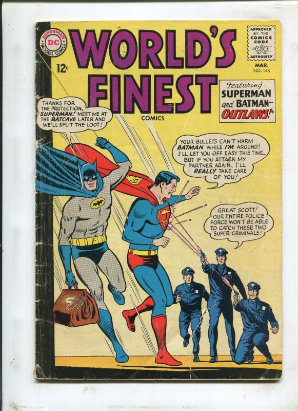 World's Finest #148 (DC Comics, 1965), raw comic book in 4.0 condition — front cover