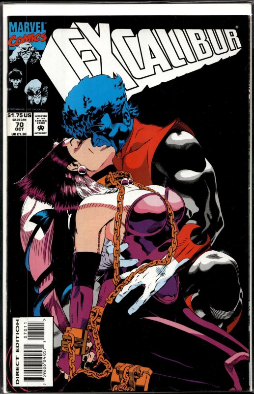 Excalibur #70 (Marvel Comics, 1993), raw, ungraded comic book — front cover