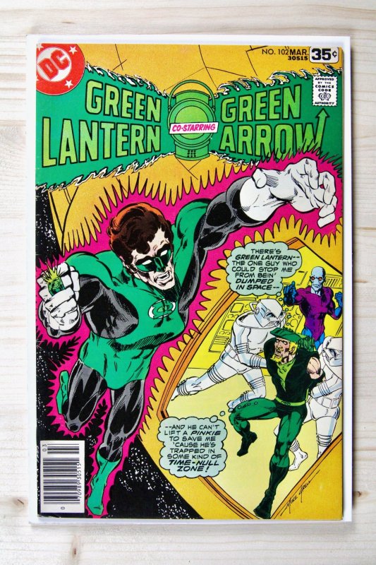 Green Lantern #102 (DC Comics, 1978), raw comic book in VF- 7.5 condition — front cover