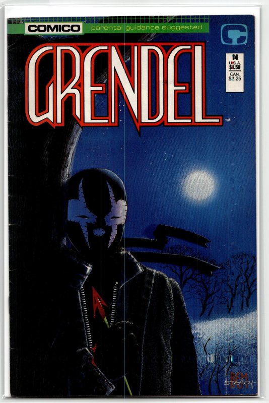 Grendel #14 (Comico, 1987), raw, ungraded comic book — front cover