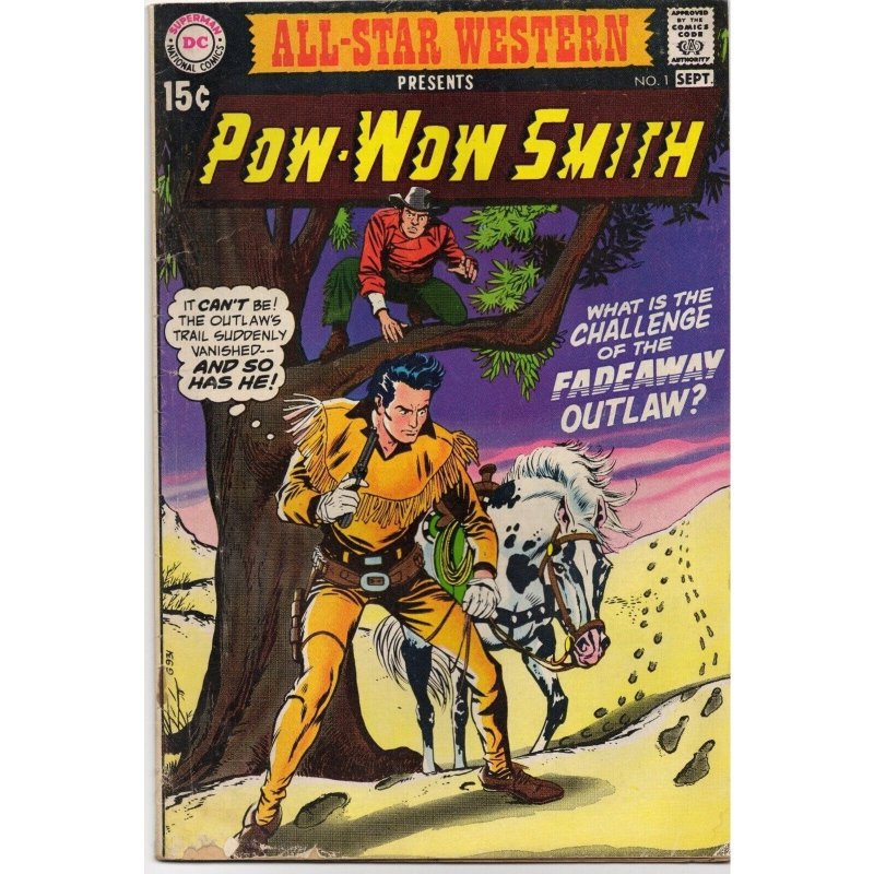 All Star Western Pow-Wow Smith Issue #1 (DC Comics, 1970), raw comic book in VG- 3.5 condition — front cover