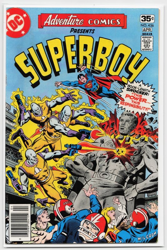 Adventure Comics #456 (DC Comics, 1978), raw, ungraded comic book — front cover