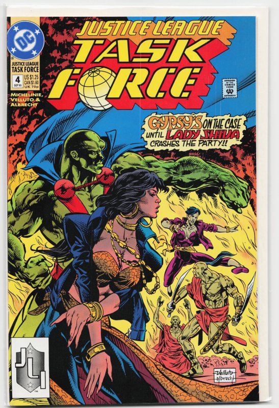 Justice League Task Force #4 (DC Comics, 1993), raw, ungraded comic book — front cover
