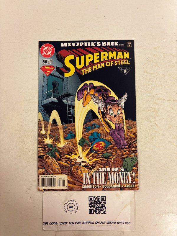 Superman the Man of Steel #56 (DC Comics), raw comic book in NM condition — front cover