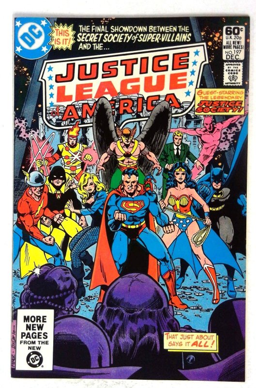 Justice League of America #197 (DC Comics, 1981), raw comic book in NM- condition — front cover