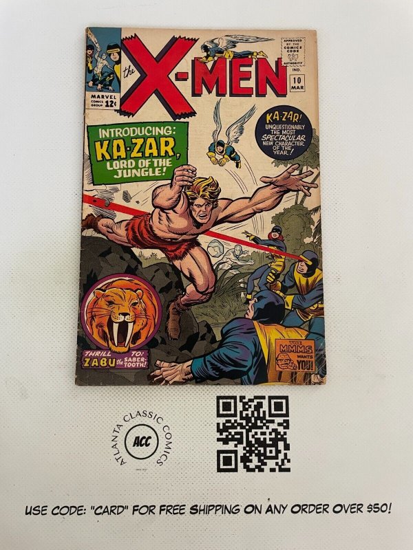 Uncanny X-Men #10 (Marvel Comics), raw comic book in VG/FN condition — front cover