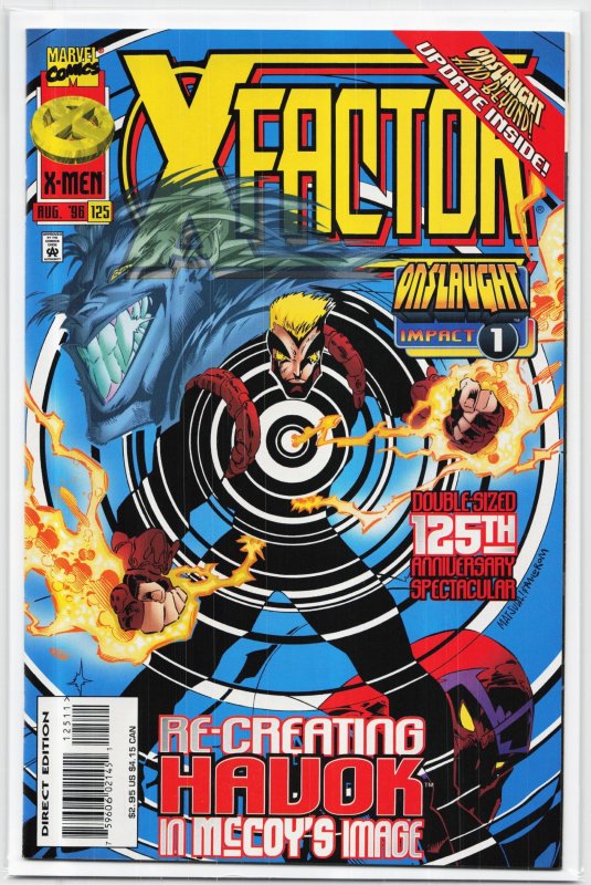 X-Factor #125 (Marvel Comics, 1996), raw, ungraded comic book — front cover