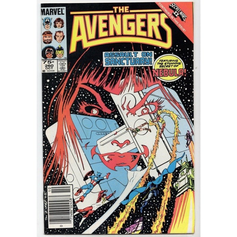 Avengers #260 (Marvel Comics, 1985), raw comic book in FN/VF 7.0 condition — front cover
