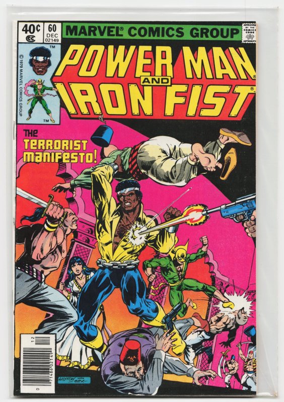 Power Man and Iron Fist #60 (Marvel Comics, 1979), raw, ungraded comic book — front cover