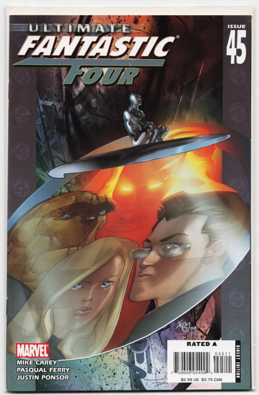 Ultimate Fantastic Four #45 (2007), raw, ungraded comic book — front cover