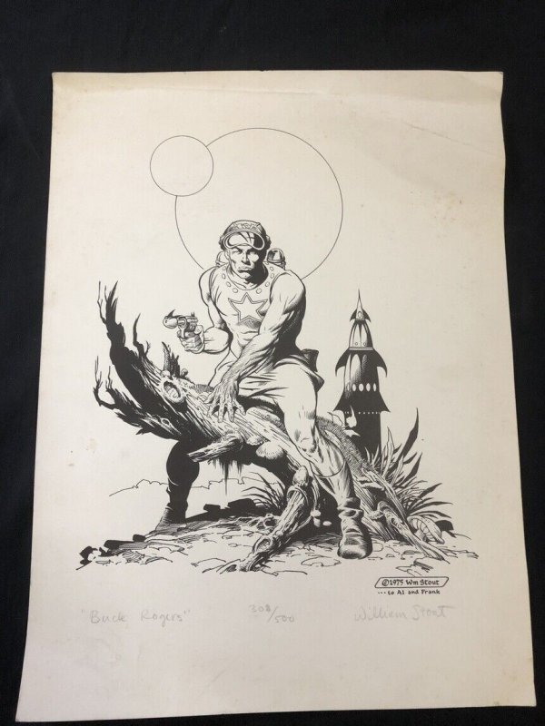 Buck Rogers by William Stout Print Signed & Numbered 308/500 1975 (1975), raw, ungraded comic book — front cover