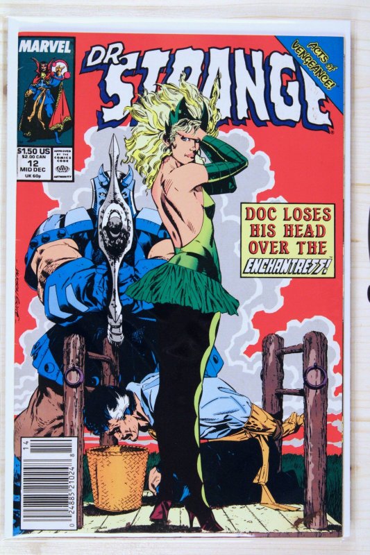 Dr. Strange #12 (Marvel Comics, 1989), raw comic book in VF 8.0 condition — front cover