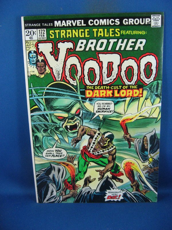 Strange Tales #172 (Marvel Comics, 1974), raw comic book in VF- condition — front cover
