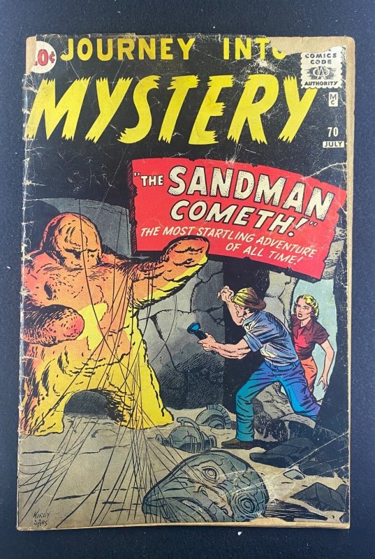 Journey into Mystery #70 (Marvel Comics, 1952), raw comic book in GD- 1.8 condition — front cover