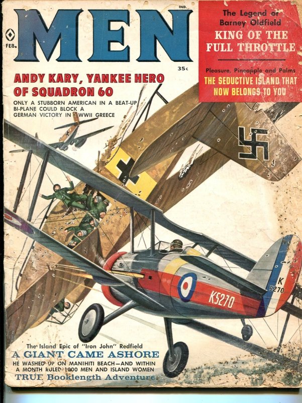 MAG: Men 2/1960 Atlas-Eve Eden Cheesecake-Cohen-Copeland-Kunstler-P (Atlas Comics), raw, ungraded comic book — front cover