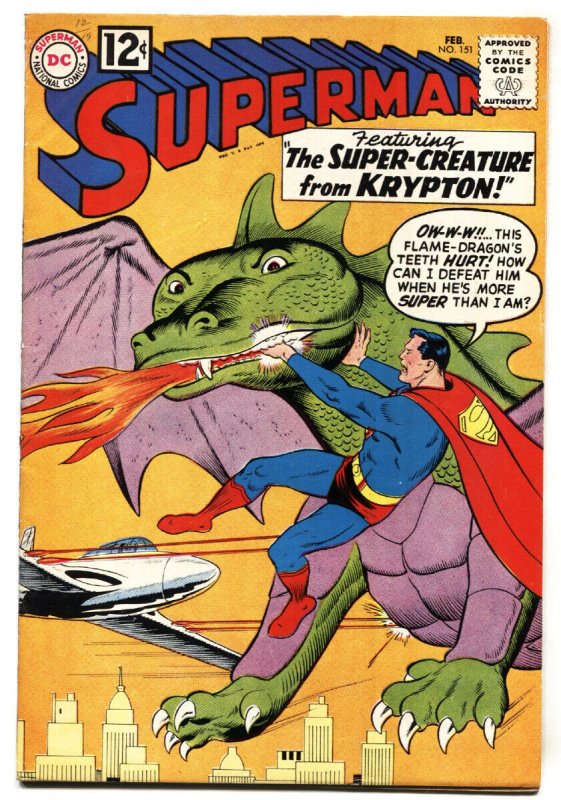 Superman #151 (DC Comics, 1962), raw comic book in FN condition — front cover
