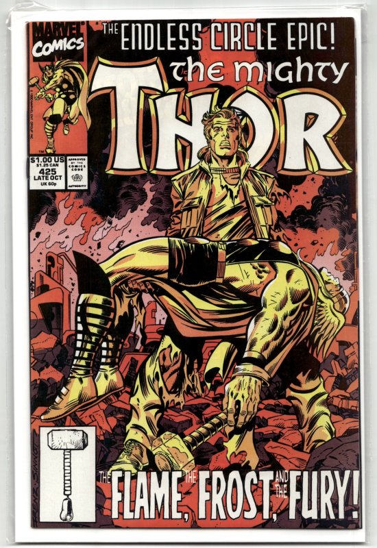The Mighty Thor #425 (Marvel Comics, 1990), raw, ungraded comic book — front cover