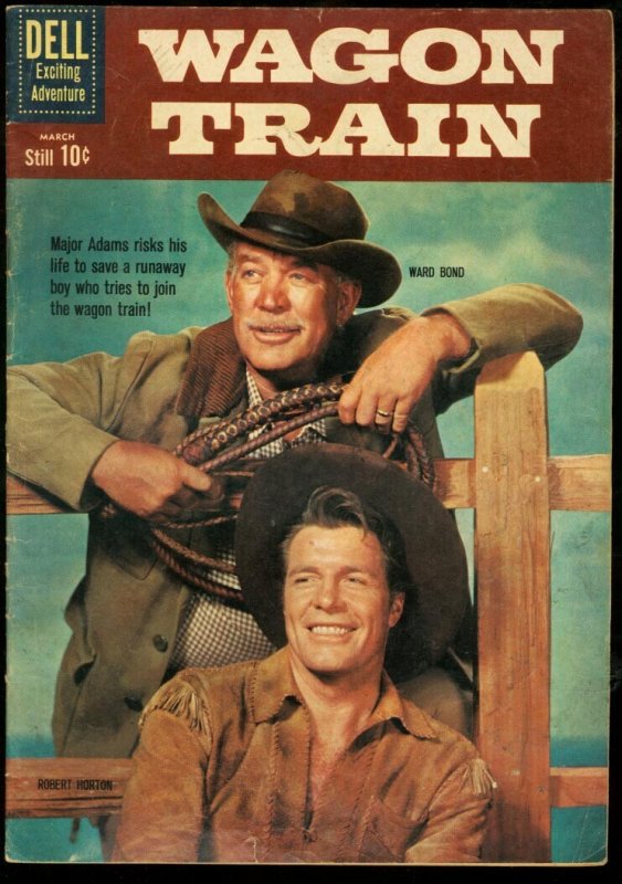 Wagon Train #8 (Dell), raw comic book in VG condition — front cover