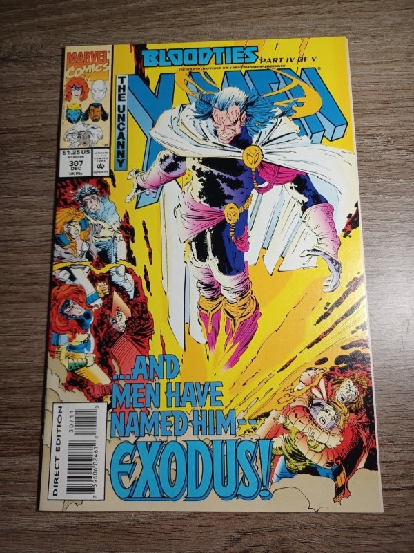 The Uncanny X-Men #307 (Marvel Comics, 1993), raw comic book in NM condition — front cover
