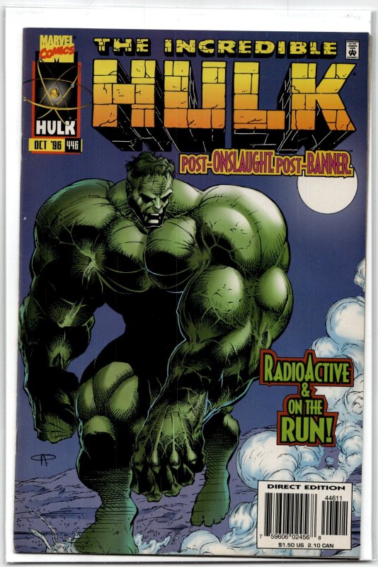 The Incredible Hulk #446 (Marvel Comics, 1996), raw, ungraded comic book — front cover