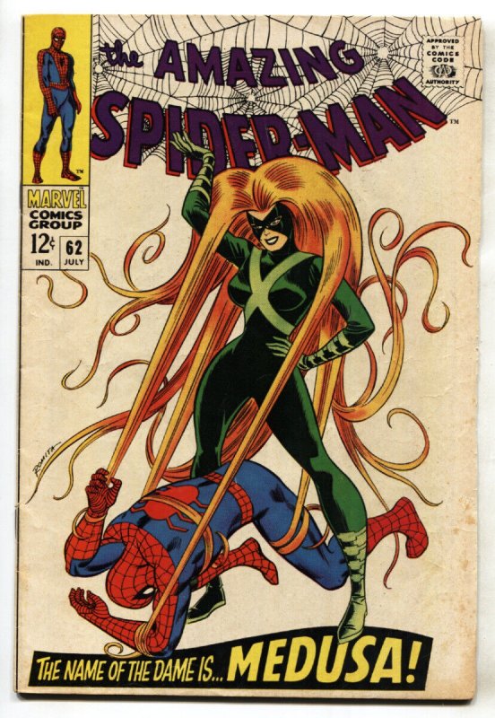 Amazing Spider-Man #62 (Marvel Comics, 1968), raw, ungraded comic book — front cover