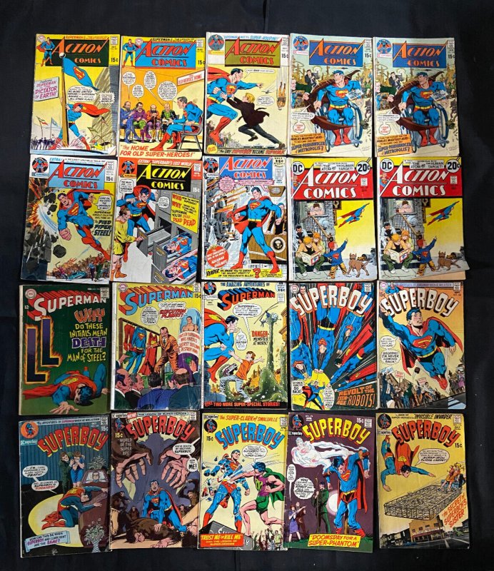 Superman 42 Silver Age Comics Lot Action, Superboy, Lois Lane Jimmy Olsen (DC Comics), raw, ungraded comic book — front cover