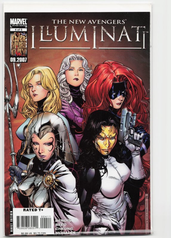 New Avengers: Illuminati #4 (Marvel Comics, 2007), raw, ungraded comic book — front cover