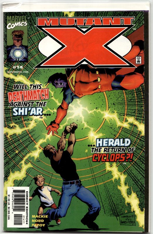 Mutant X #14 (1999), raw, ungraded comic book — front cover
