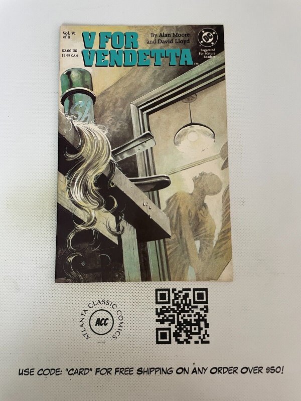 V for Vendetta #6 (DC Comics), raw comic book in NM condition — front cover