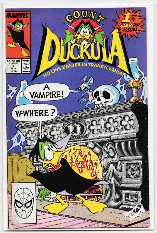 Count Duckula #1 (1988), raw, ungraded comic book — front cover