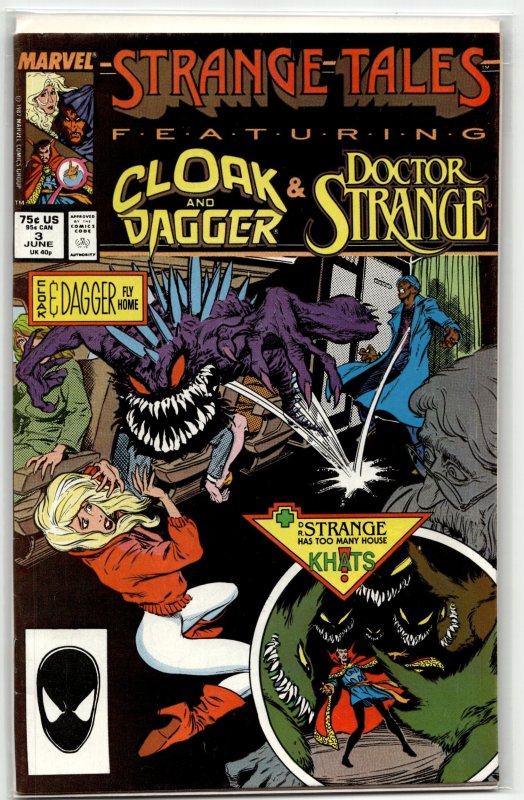 Strange Tales #3 (Marvel Comics, 1987), raw, ungraded comic book — front cover