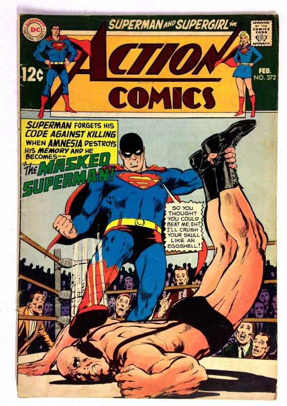 Action Comics #372 (DC Comics, 1969), raw comic book in VG condition — front cover