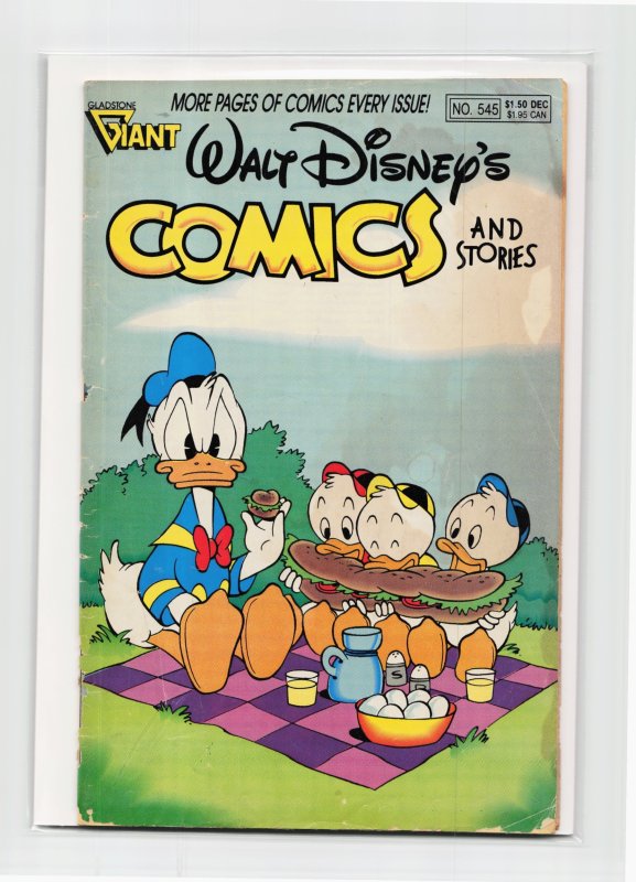 Walt Disney's Comics and Stories #545 (Gladstone, 1989), raw, ungraded comic book — front cover