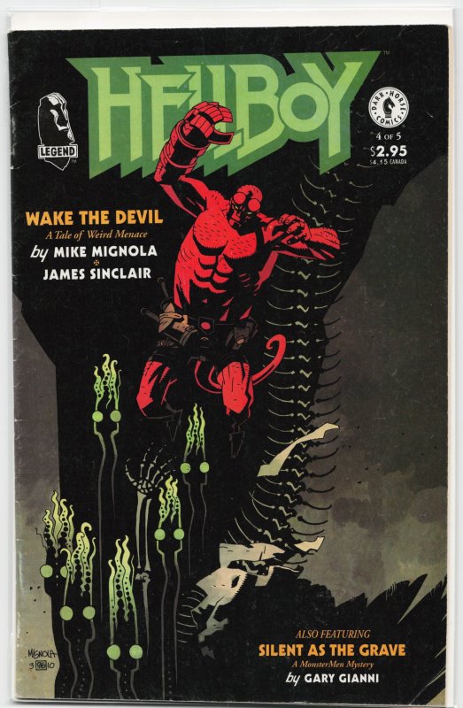 Hellboy: Wake the Devil #4 (Dark Horse Comics, 1996), raw, ungraded comic book — front cover