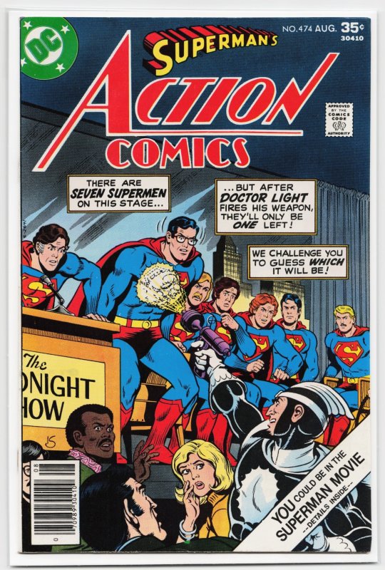 Action Comics #474 (DC Comics, 1977), raw, ungraded comic book — front cover