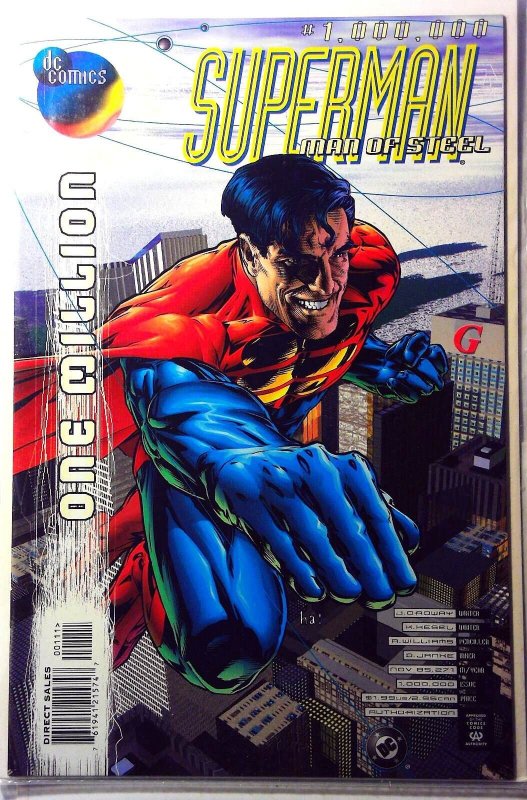 Superman the Man of Steel One Millione #1 (DC Comics, 1998), raw, ungraded comic book — front cover
