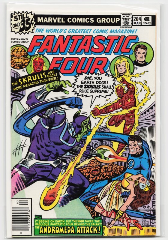 Fantastic Four #204 (Marvel Comics, 1979), raw, ungraded comic book — front cover