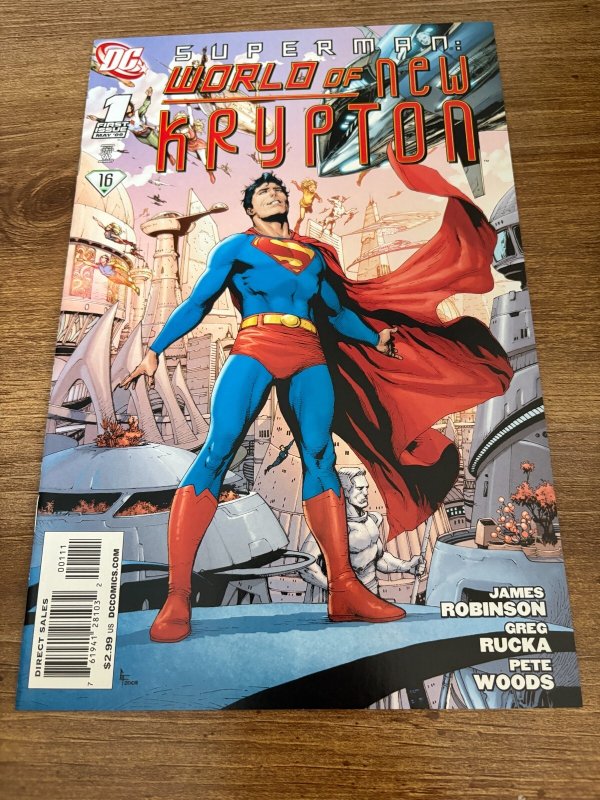 Lot of 6 Superman World of New Krypton DC Comic Books #1 2 3 4 5 6 Vf-Nm 22 J459, raw comic book in NM condition — front cover