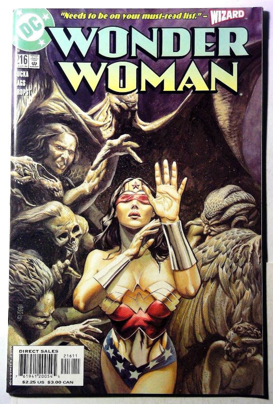 Wonder Woman 2nd Series #216 (DC Comics, 2005), raw, ungraded comic book — front cover