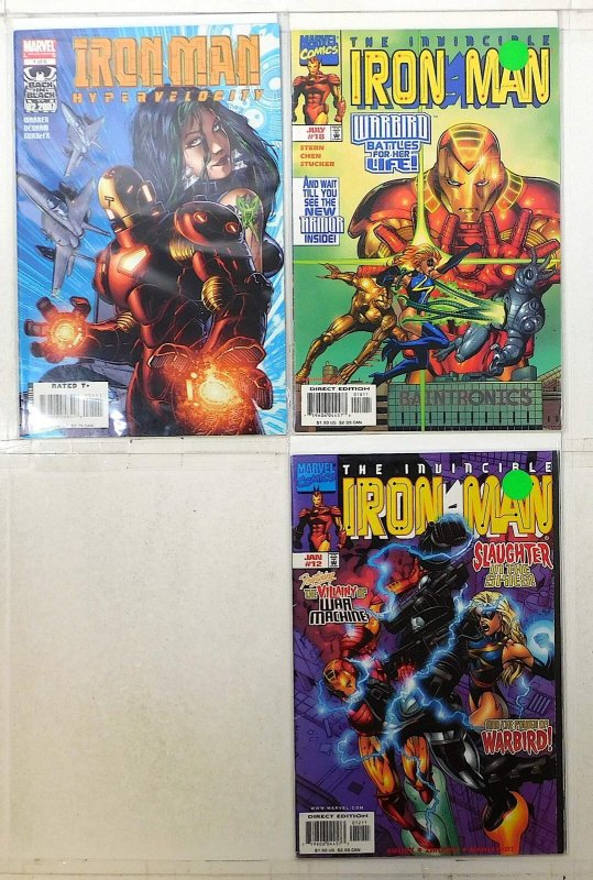 Iron Man Lot of 3 #12, 18, Hypervelocity 1 (1999) Marvel Comics 1st Print (Marvel Comics, 1999), raw, ungraded comic book — front cover