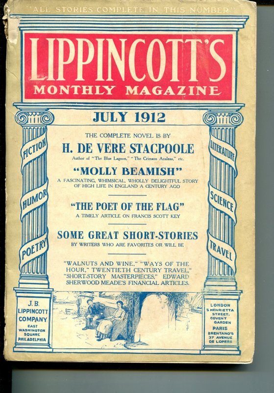 Pulp: Lippincott's Monthly Magazine 7/1912-early Pulp Format-over 100 Years ..., raw, ungraded comic book — front cover