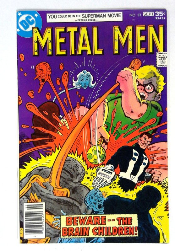 Metal Men #53 (DC Comics, 1977), raw comic book in NM- condition — front cover