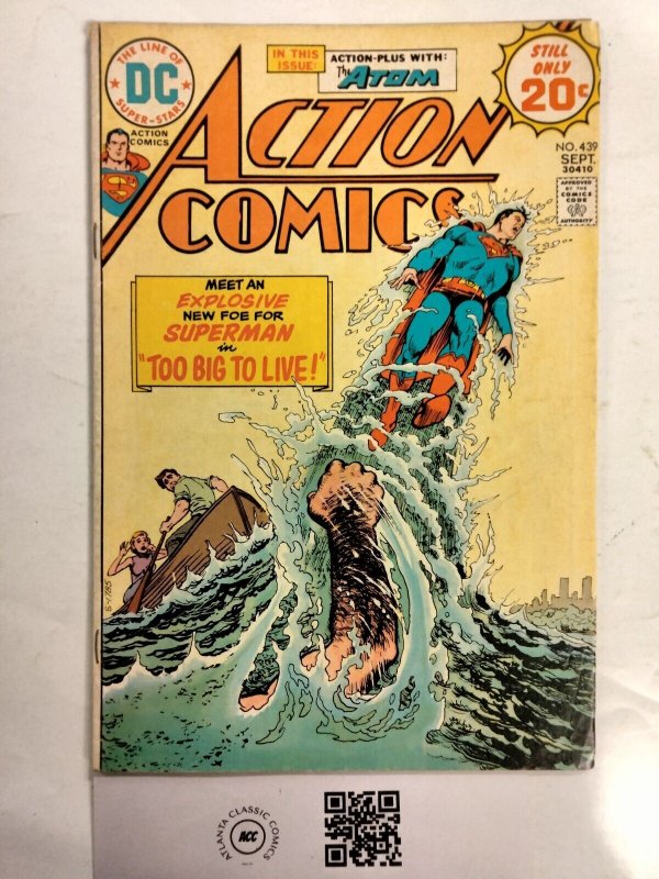 Action Comics #439 (DC Comics, 1974), raw comic book in FN/VF condition — front cover