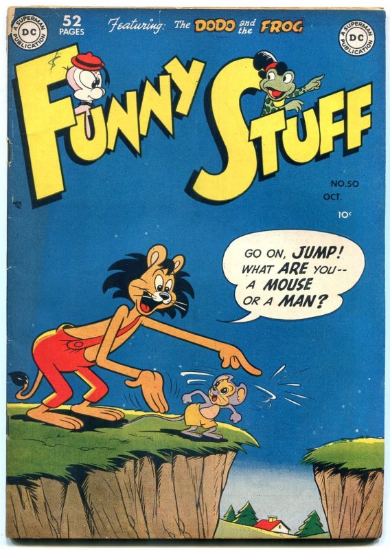 Funny Stuff #50 (DC Comics, 1949), raw comic book in VG condition — front cover