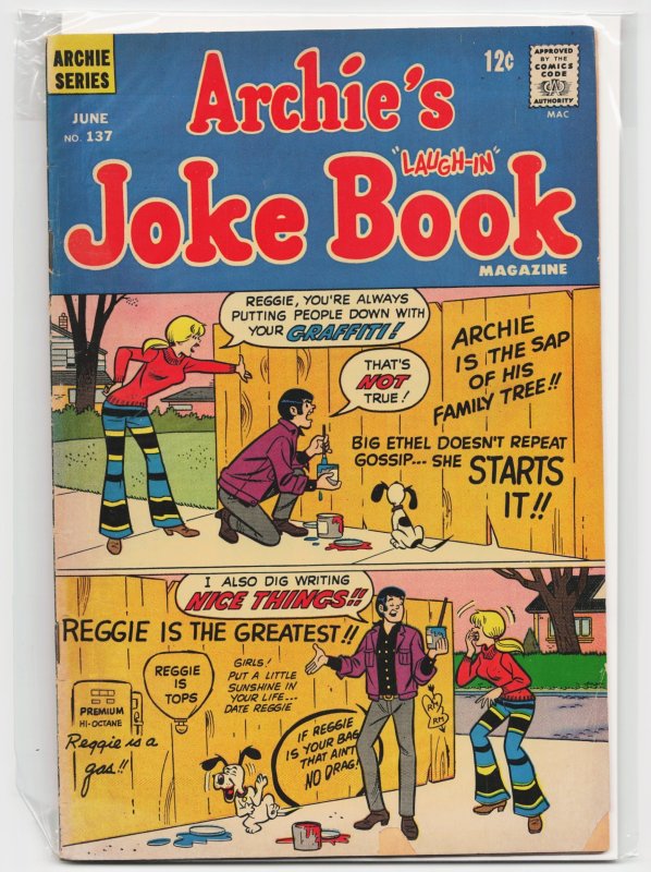 Archie's Joke Book Magazine #137 (Archie Comics, 1969), raw, ungraded comic book — front cover